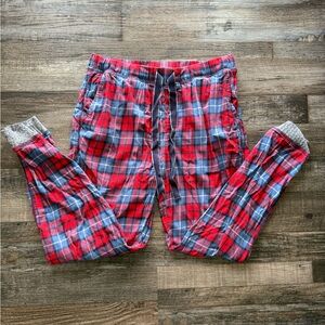 Aerie Red and Blue Plaid Pajama Pants